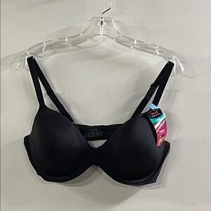 MAIDENFORM NWT Convertible Straps Underwire Molded Smartzone Cupw Black 42C